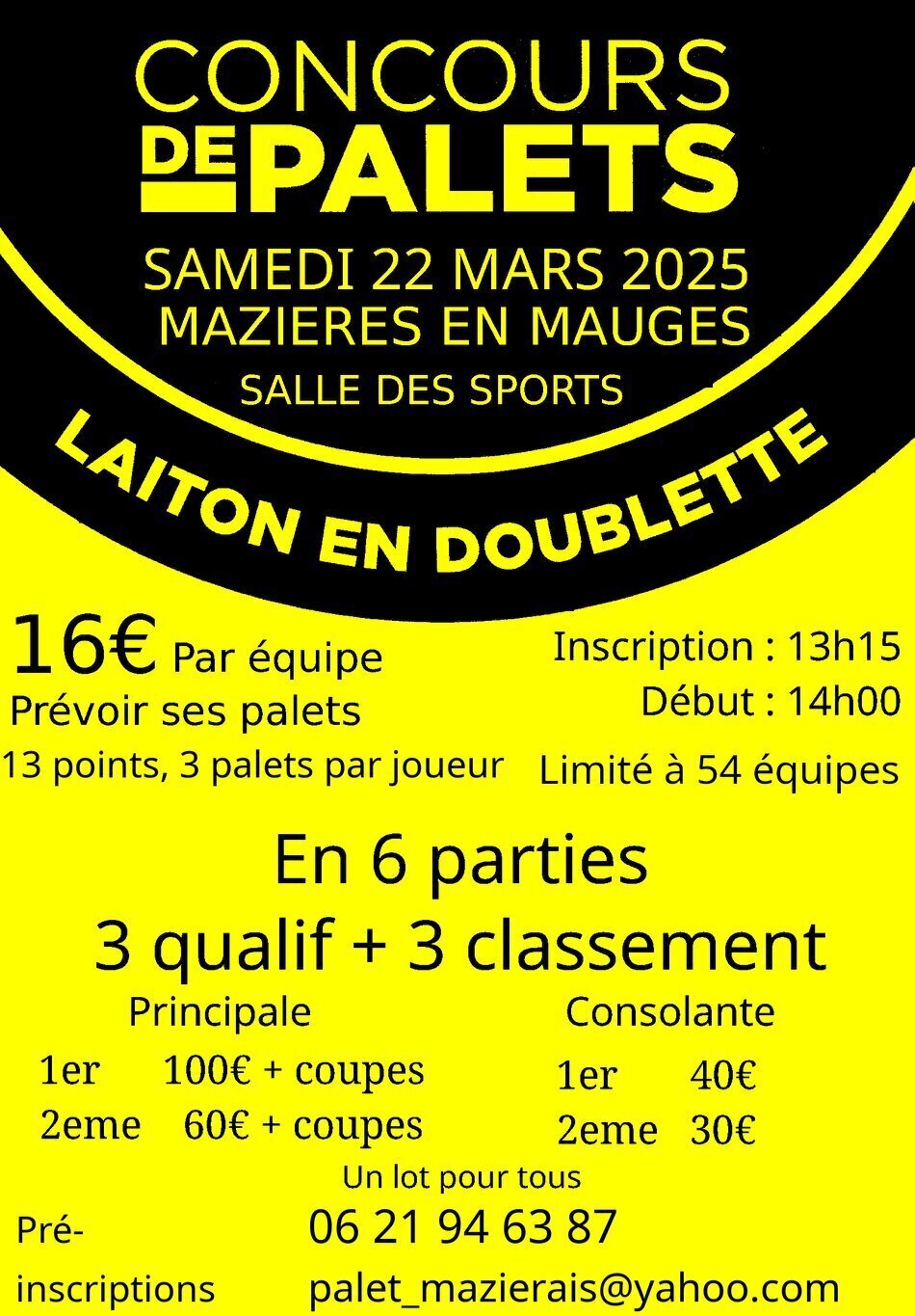 palet concours mars 2025