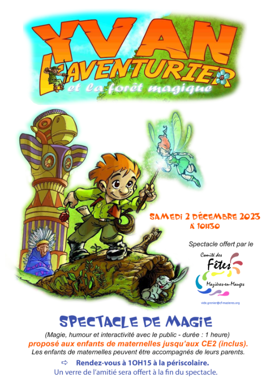 Spectacle de magie comité des fêtes 2023