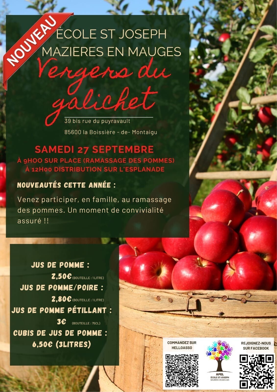 APEL - vente de jus de pomme 2025