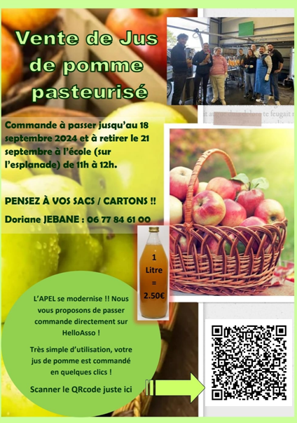 vente jus de pomme 2024